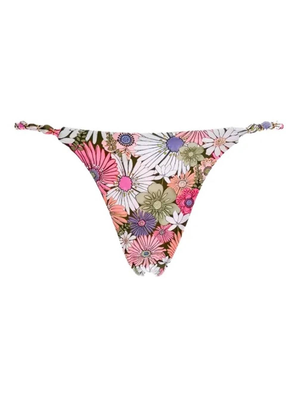Agua by Agua Bendita Dakota Floral Embroidered Beaded Bikini Bottom XL